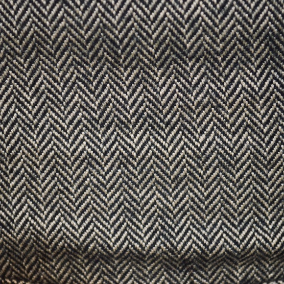 TOMMY HILFIGER JEANS Gray Herringbone Wool Blend Faux Leather Trim Sheath Dress - Picture 3 of 8